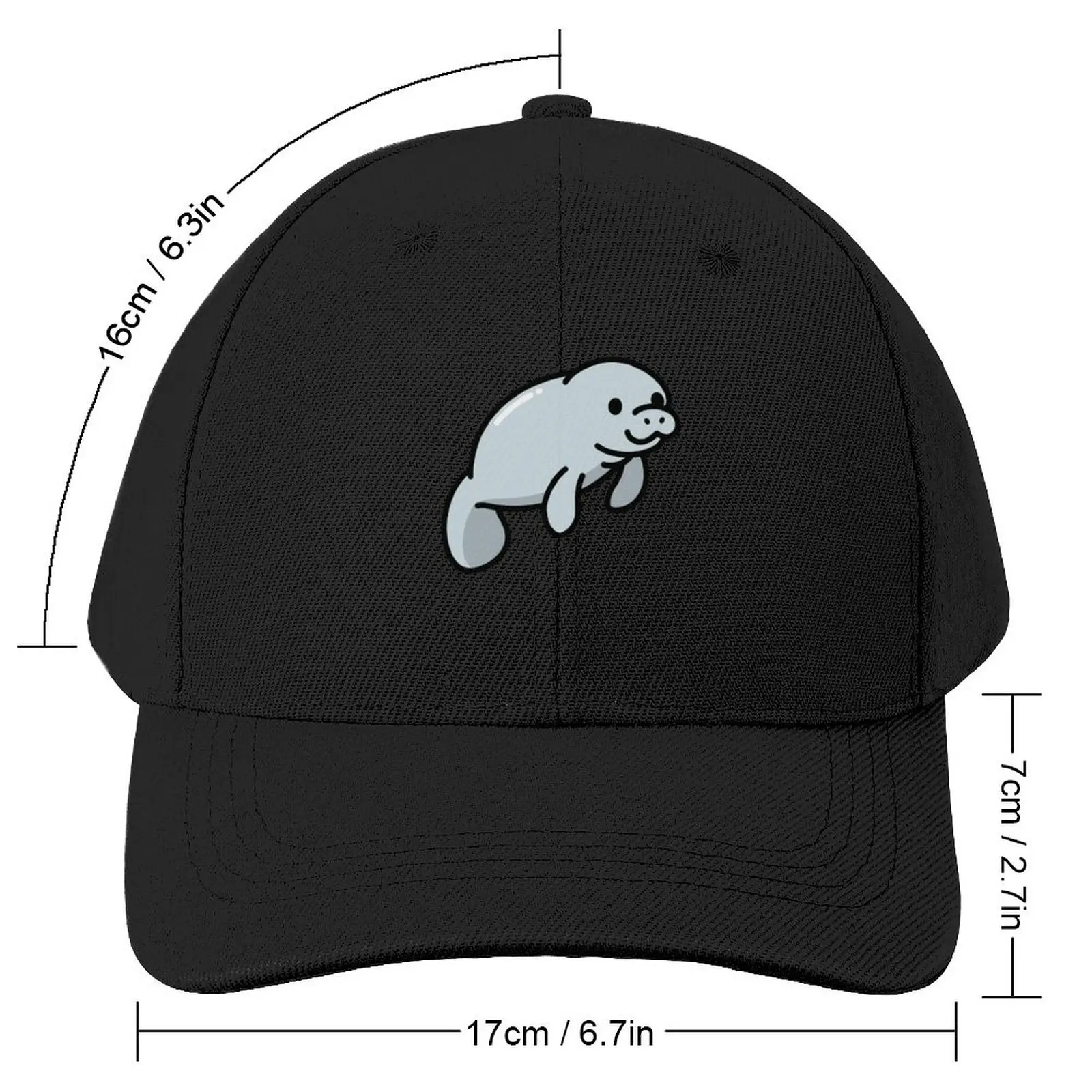 Manatee Baseball Cap Golf Wear Fashion Beach Golf Hat Man Big Size Hat Hat Women Men's