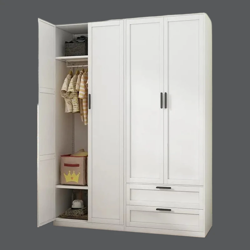 حار بيع خزانة بسيطة خزانة بيضاء الأطفال خزانة مفتوحة المنظم الملابس الأثاث المعدني