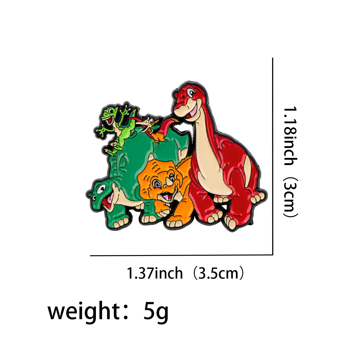 Anime Movie Enamel Pin Cute Dinosaur Brooch Pines Lapel Pins Badge on Backpack Clothes Accessories Animal Jewelry Kids Gift