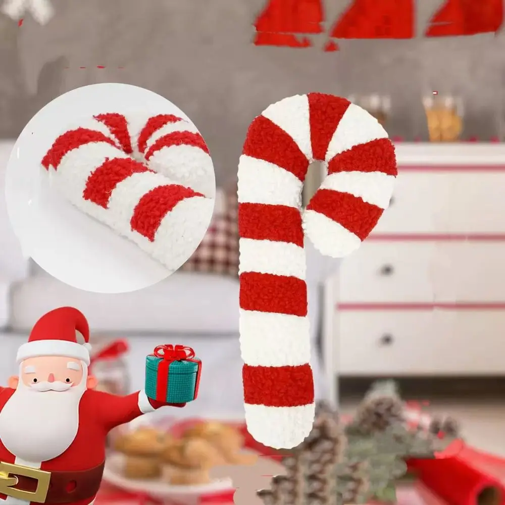 New Soft Christmas Cartoon Pillow Candy Living Room Sofa Cushions Crutch Red Winter Pillow Christmas