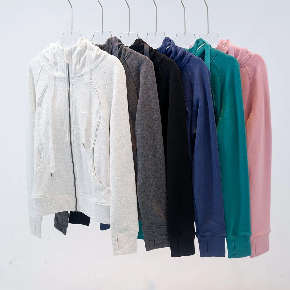 

Новая осенне-зимняя женская толстовка для йоги: приталенный спортивный топ с капюшоном, на флисовой подкладке, с длинными рукавами, на молнии