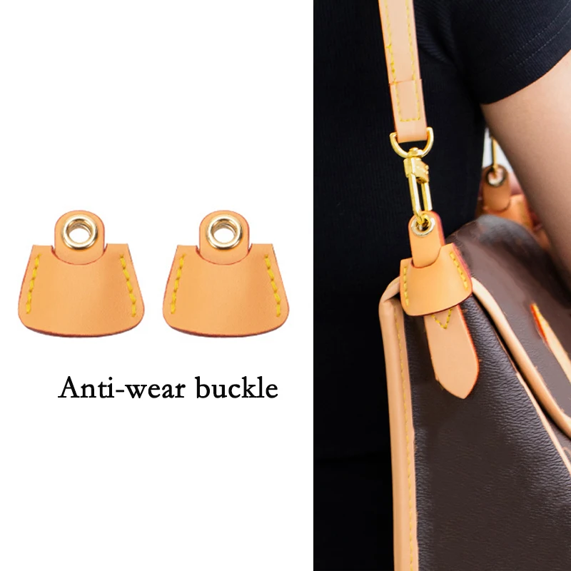 EverToner 2pcs DIY Fixing Cowhide Hardware Anti-Wear Buckle for DIANE Strap Shortening Clip Hook Protection Bag Accessory