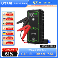 UTRAI Power Bank  2500A Jump Starter Portable Charger Car Booster 12V Auto Starting Device Emergency Car Battery Starter