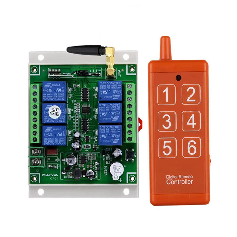تيار مستمر 12 فولت 24 فولت 36 فولت 48 فولت 6CH rf التحكم عن بعد التبديل اللاسلكية التتابع استقبال تحكم usb قابلة للشحن للمرآب \ الباب \ LED \ لمبة
