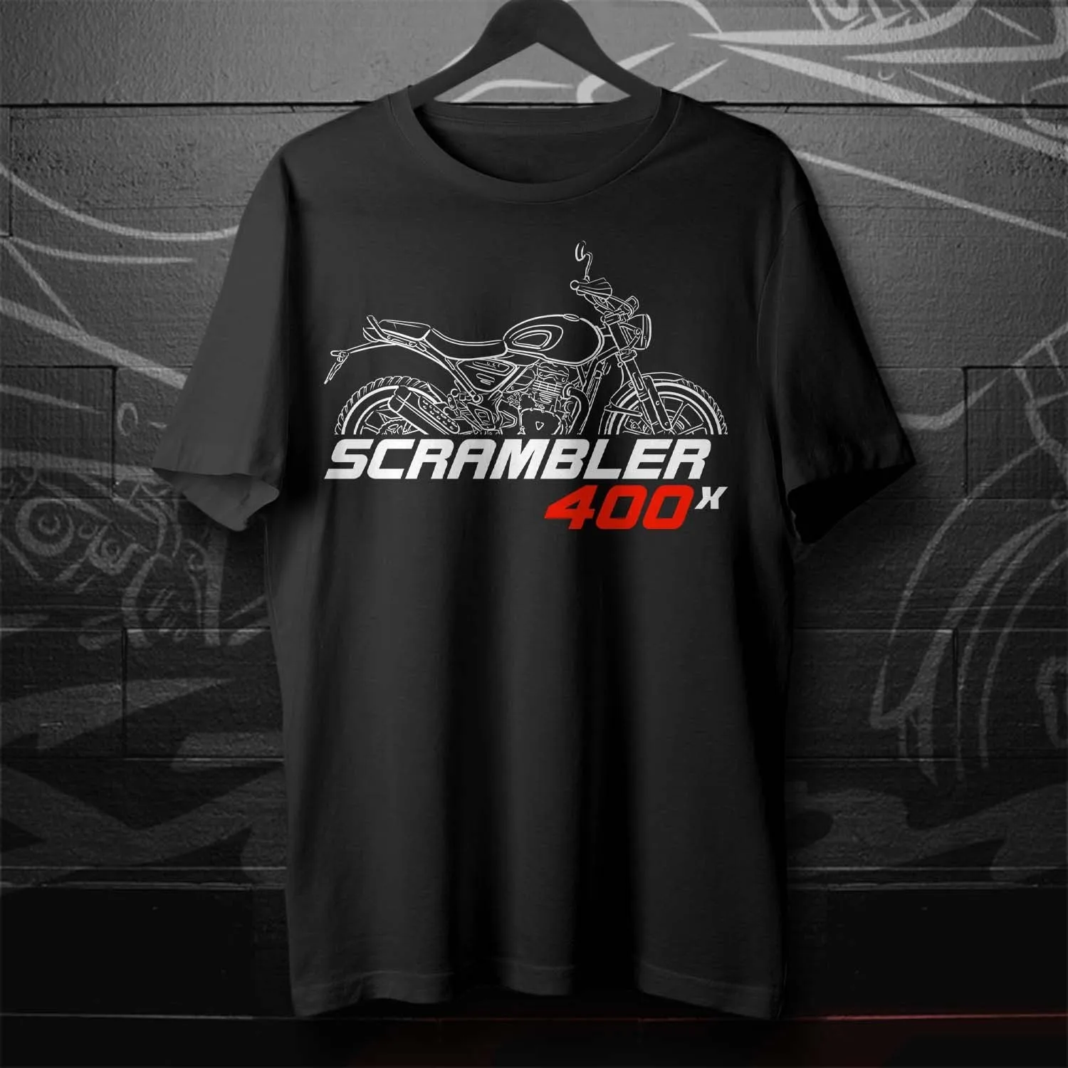 New Sale Illustration Scrambler 400 X 2024 Fans - Motorcycle T-Shirt