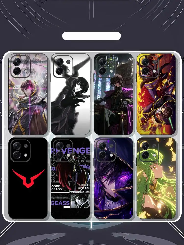 Code geass Classic Anime pattern Phone Case For Xiaomi Redmi Note 14 13 12 11 Pro Plus S 5G 14C A3 Soft Black Phone Cover