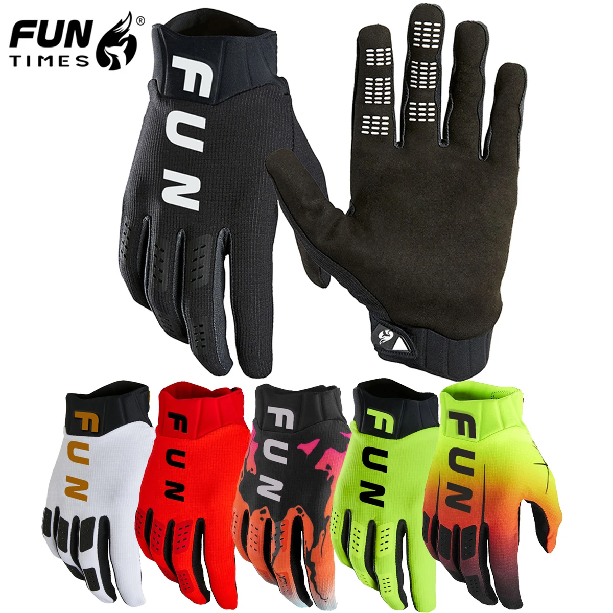 

New six color motorcycle and bicycle full finger riding gloves