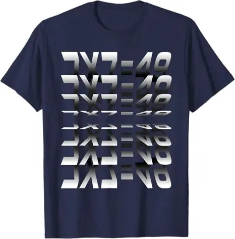 7x7 = 49 Humor Sarkastische Meme-Seite Flipped Art T-Shirt Y2k Bruh 7x7 = 49 Lustiges Stupid Brainrot Anaglyph Graphic Personalisiertes T-Shirt – Detail 5