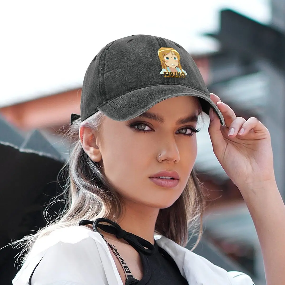 كيرينو أنيمي شخصية فنية طباعة قبعة بيسبول مغسولة