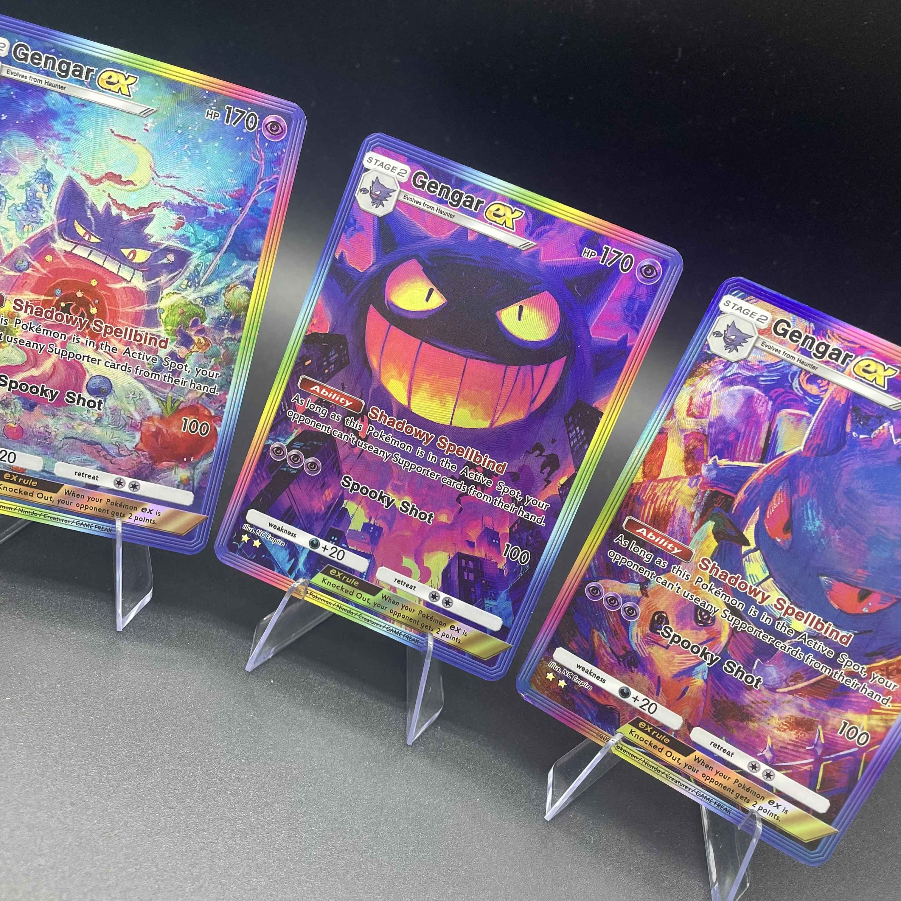 conjunto-de-cartoes-ptcg-gengar-ex-holo-3-pecas-de-cartoes-de-colecao-holograficos-coloridos-de-alta-qualidade-cartas-de-colecao-de-jogos-de-anime-presente-de-festa
