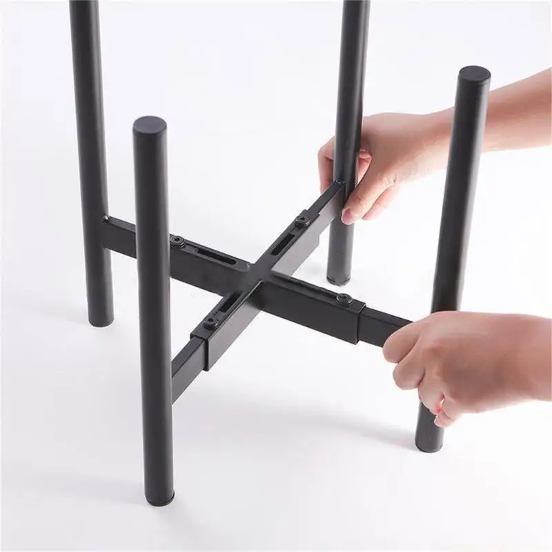 QX2E Adjustable Plant Stand Metal Expandable Holder Indoor Outdoor Easy Assembly