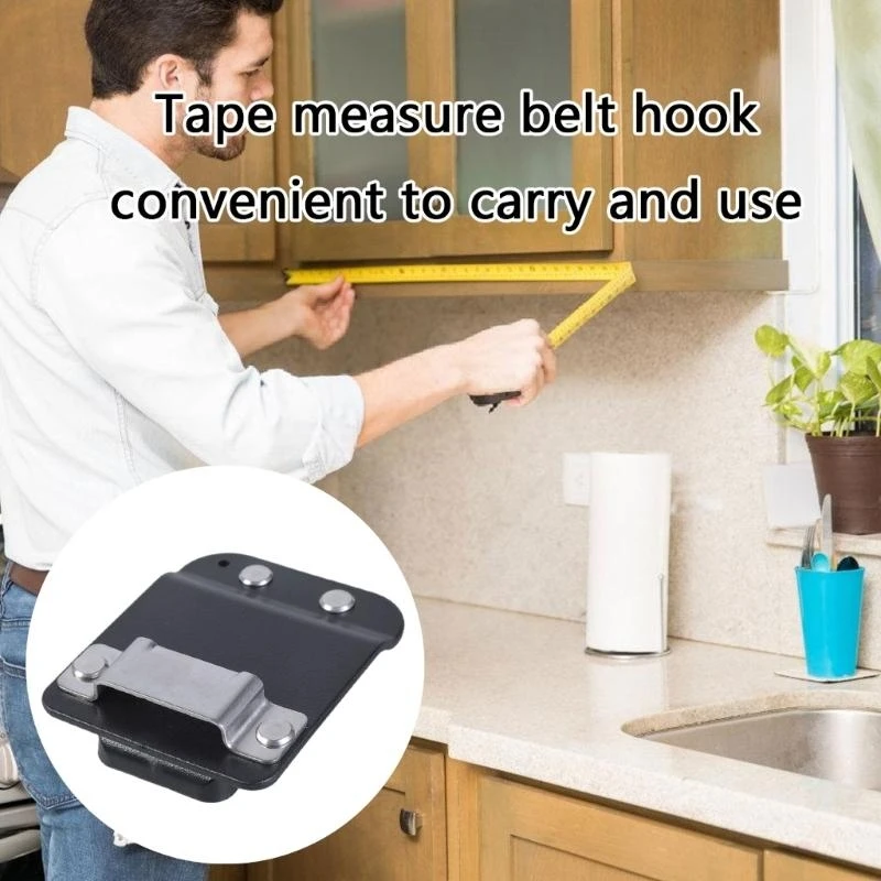 Durability Steel Clip-On Tape Measure Holder Clips For Quick Measurement