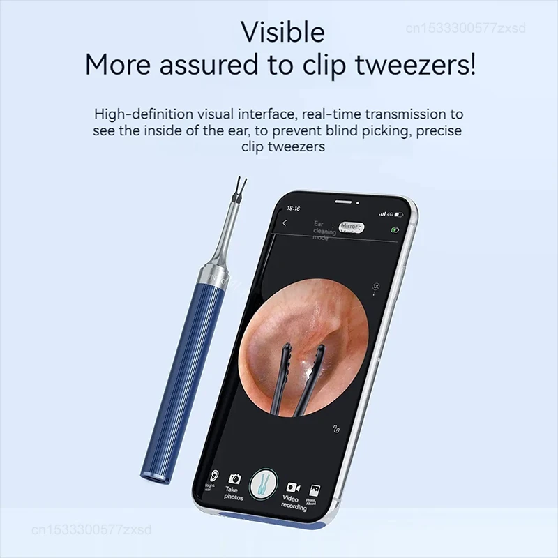 Youpin Sunuo Smart Visual Ear Sticks S9 1000W Pixels HD Endoscope Silicone Earpick Temperature Control Ear Forceps Ear Cleaner