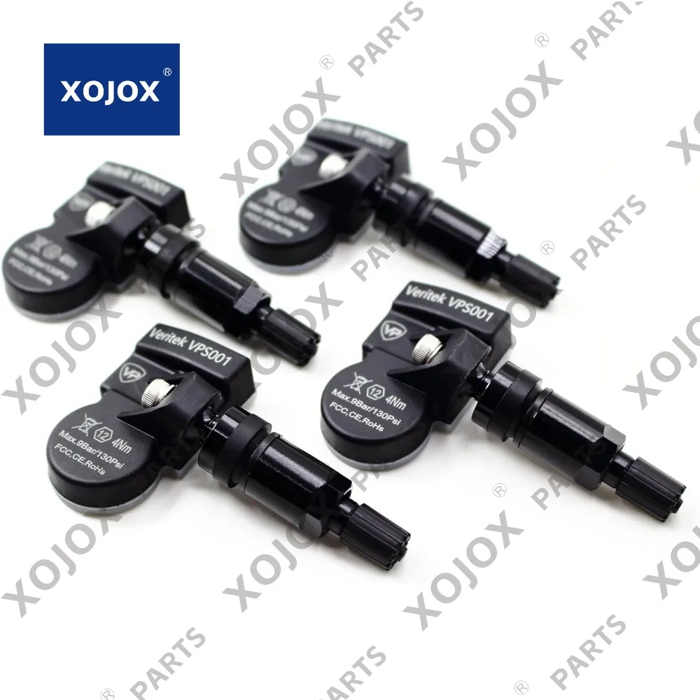 

XOJOX Набор из 4 датчиков давления в шинах Veritek VPS001 TPMS 433 МГц для Honda Acura OE Part # 42753-T6N-A01 42753-TG7-A51 с черным ал