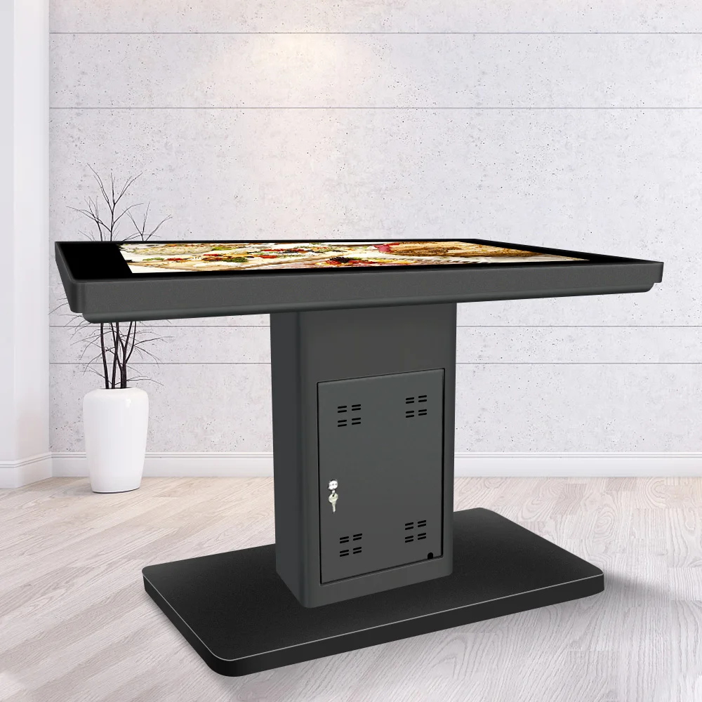 Interactive Multi Touch Smart Coffee Table with Refrigerator Metal Living Packing Room Furniture