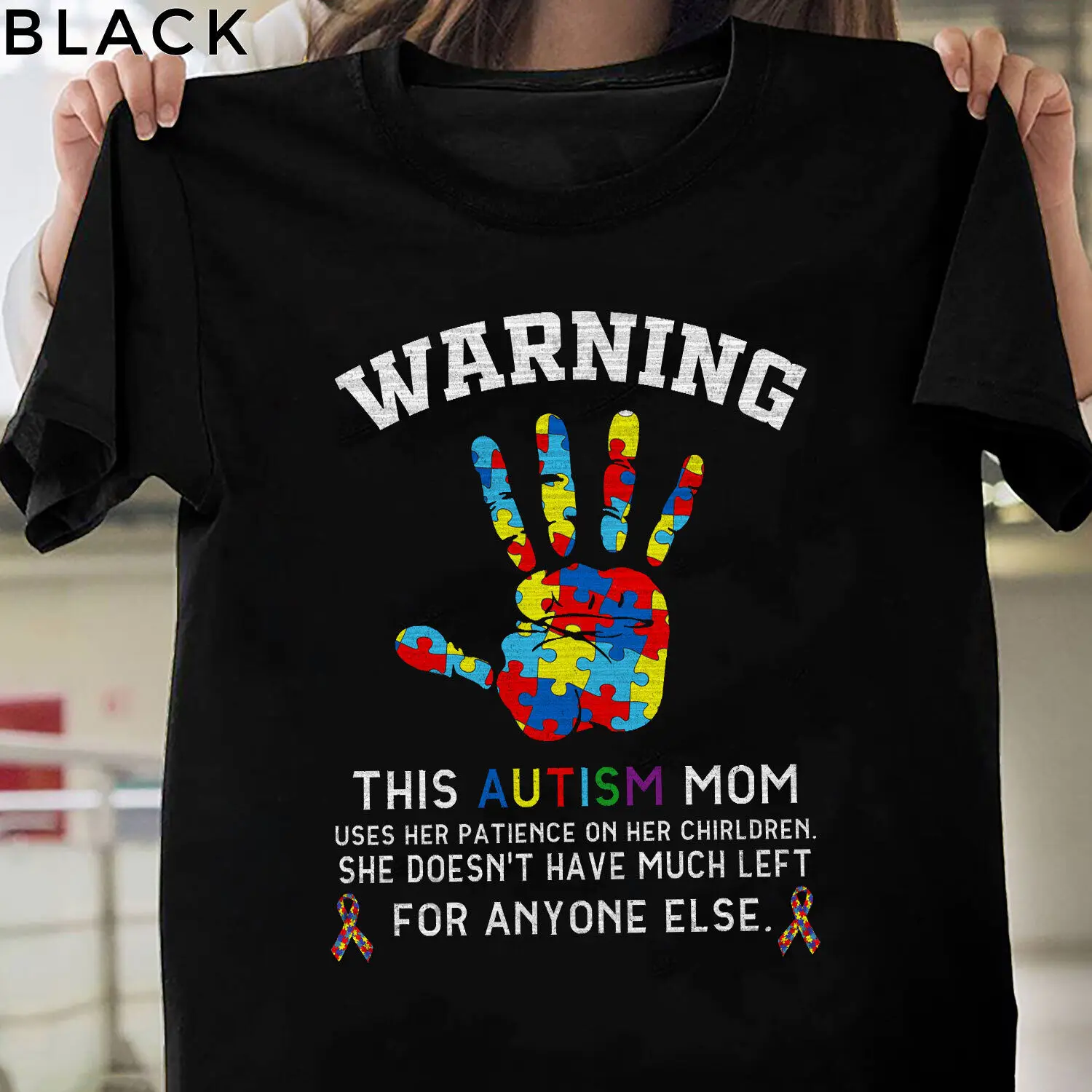 

Warning This Autism Mom Uses Patience In Children Autism Kid Gift T-Shirt S-4XL