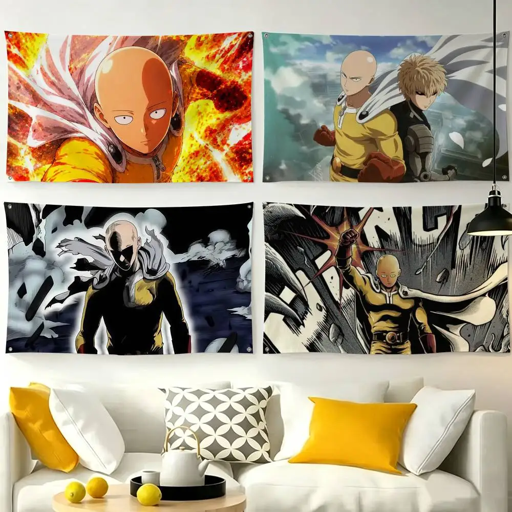 Japanese Manga One-Punch Anime  Flag Suitable For Party Club Outdoor Interior Wall Decoration Banner Fans Gift
