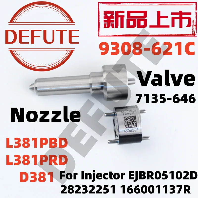 7135-646 ( L381PBD + 9308-621c ) New Diesel Injector EJBR05102D Spare Parts Kits Nozzle And Valve Repair Kits 28232251