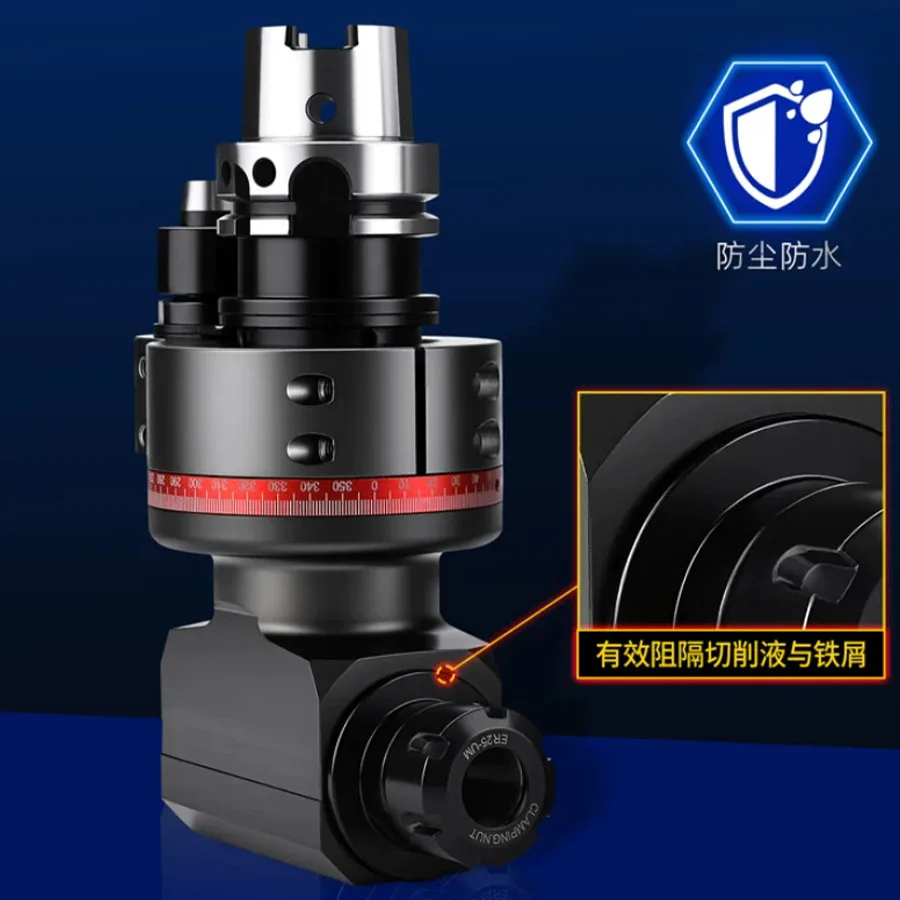 CNC 90-degree angle head, high-speed right-angle side milling head BT40, BT30/40/50 HSK for machining centers