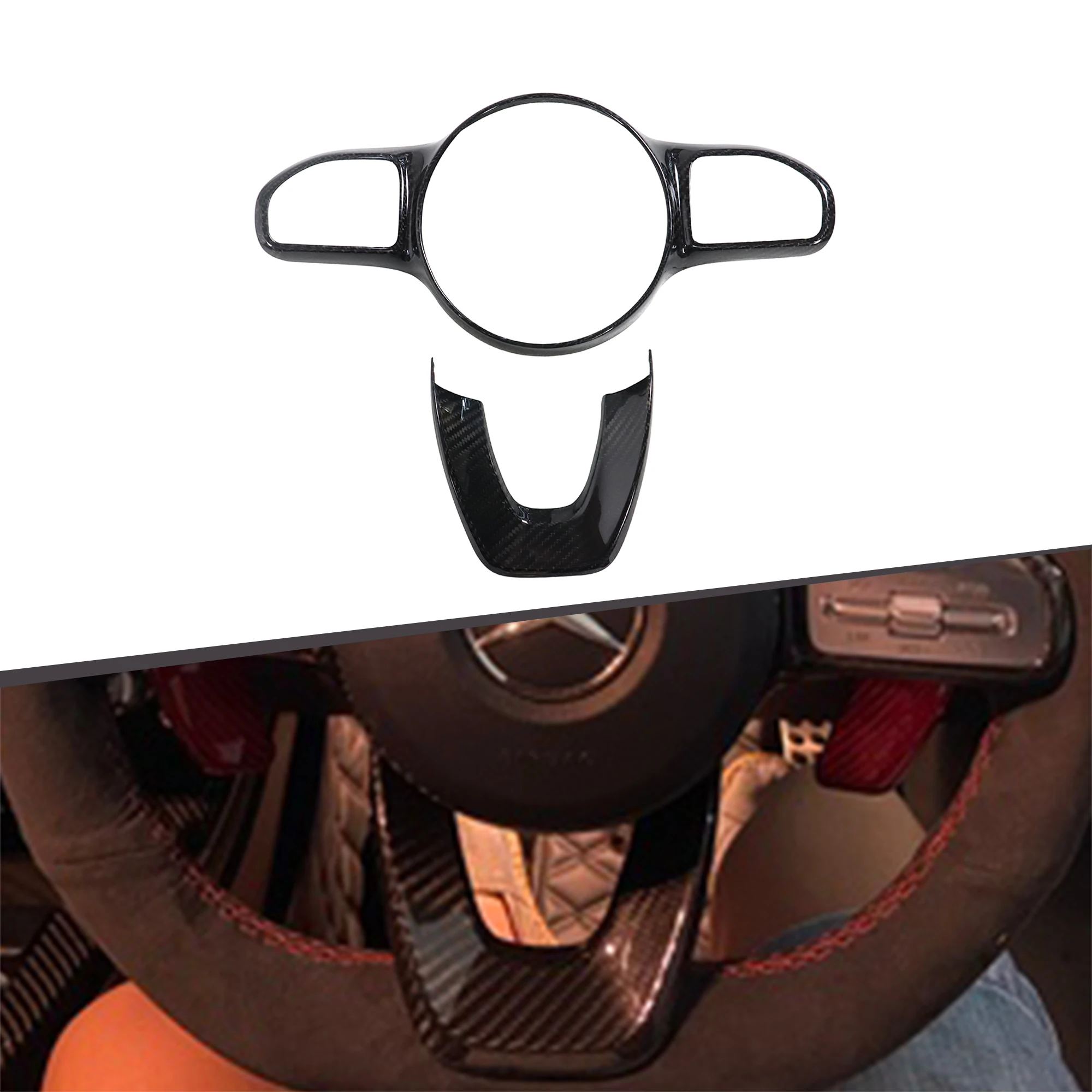 

Dry Carbon Steering Wheel Trims-Center Full Set for Mercedes Benz A/Cla Class W118 W177 2018+