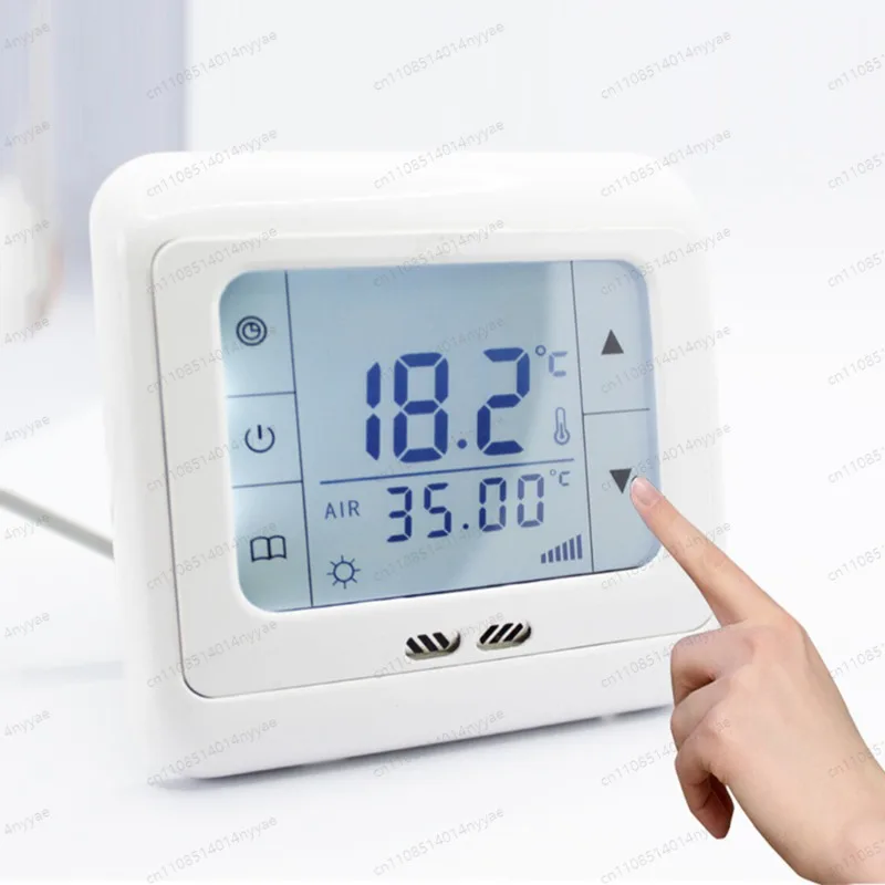 Electric Heating Thermostat 0-99 (℃) 16000 (mA) Touch LCD Screen Floor Heating Thermostat Controller 16A Electric Heating Film