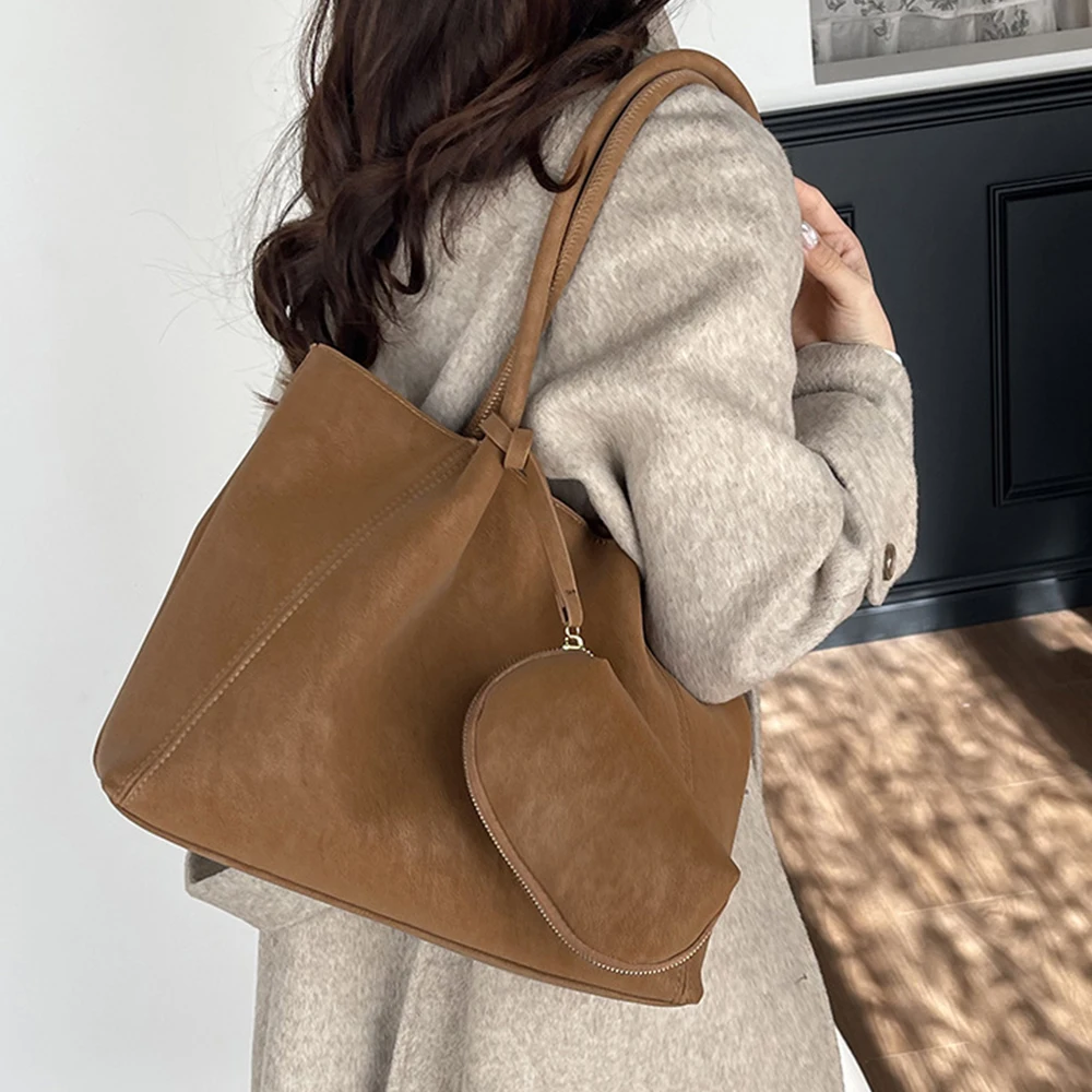 

Fashion Top Handle Bucket Bags for Women Designer Handbags Casual Soft PU Leather Shoulder Bag NEW Ruched Shopper Purses Female