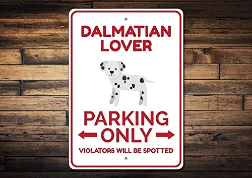 Vincenicy Metal Sign Great Aluminum Tin Sign Dalmatian Parking Sign Dog Parking Sign