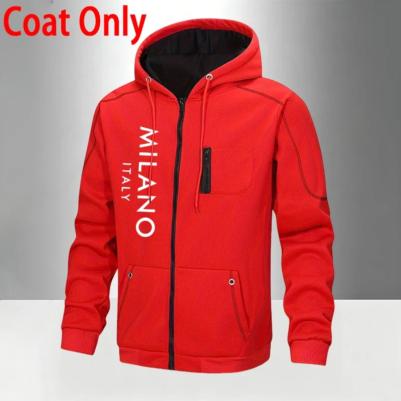 2026 New Men's Tracksuit Casual Hoodie Sweatshirts Coat Outdoors Sports Jogging Clothing Autumn Winter Single Zip Jacket Pants view 6