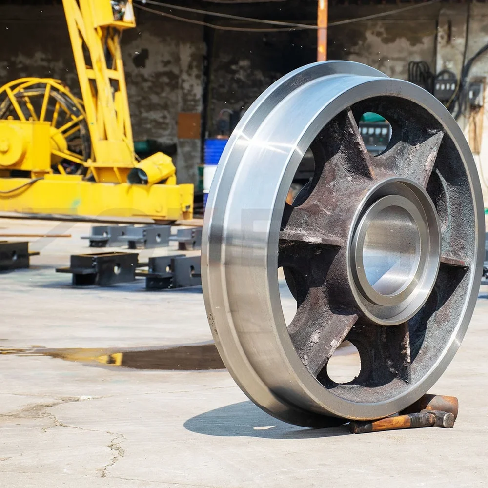 Forged Industrial Steel Wheels Customized Railway Train Crane Wheel Forged Crane Wheels With Different Sizes