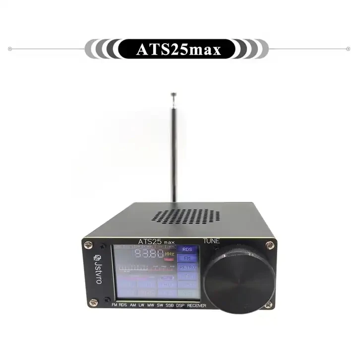 ATS-25MAX Pełnozakresowy odbiornik radiowy FM LW MW SW SSB z anteną BNC Si4735 ATS25 max 2000mA Bateria FM Odbiornik radiowy DSP