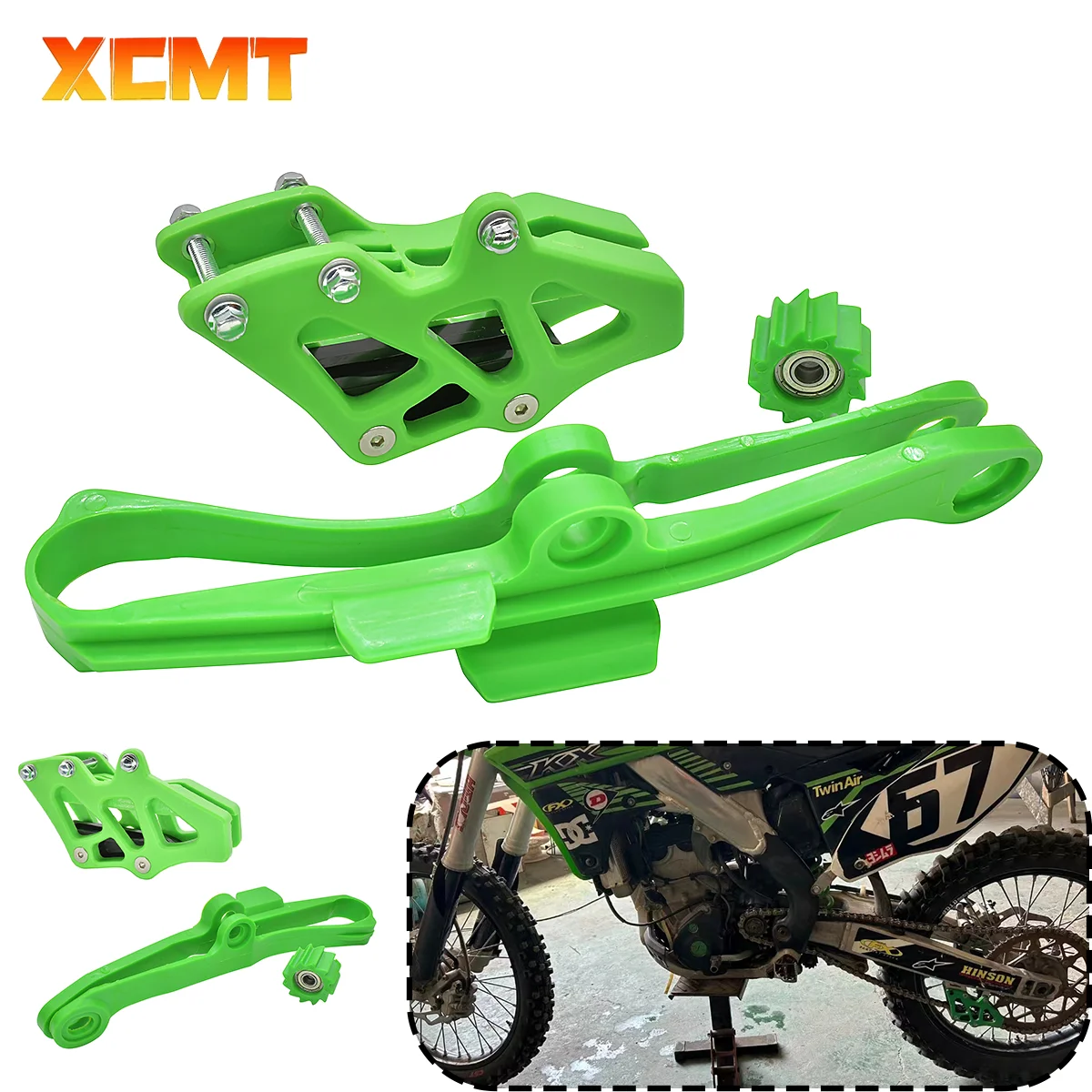 

Motorcycle Chain Guide Slider Guide Swingarm Roller For Kawasaki KX250F KX450F KX 250F 450F KXF 250 450 2009-2020 Dirt Pit Bike