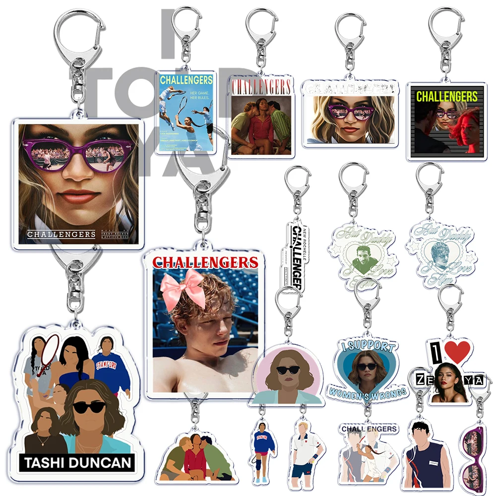 Challengers Fun I Told Ya Acrylic Keychains Ring for Accessories Bag Zendaya Pendant Key Chain Jewelry Fans Gifts