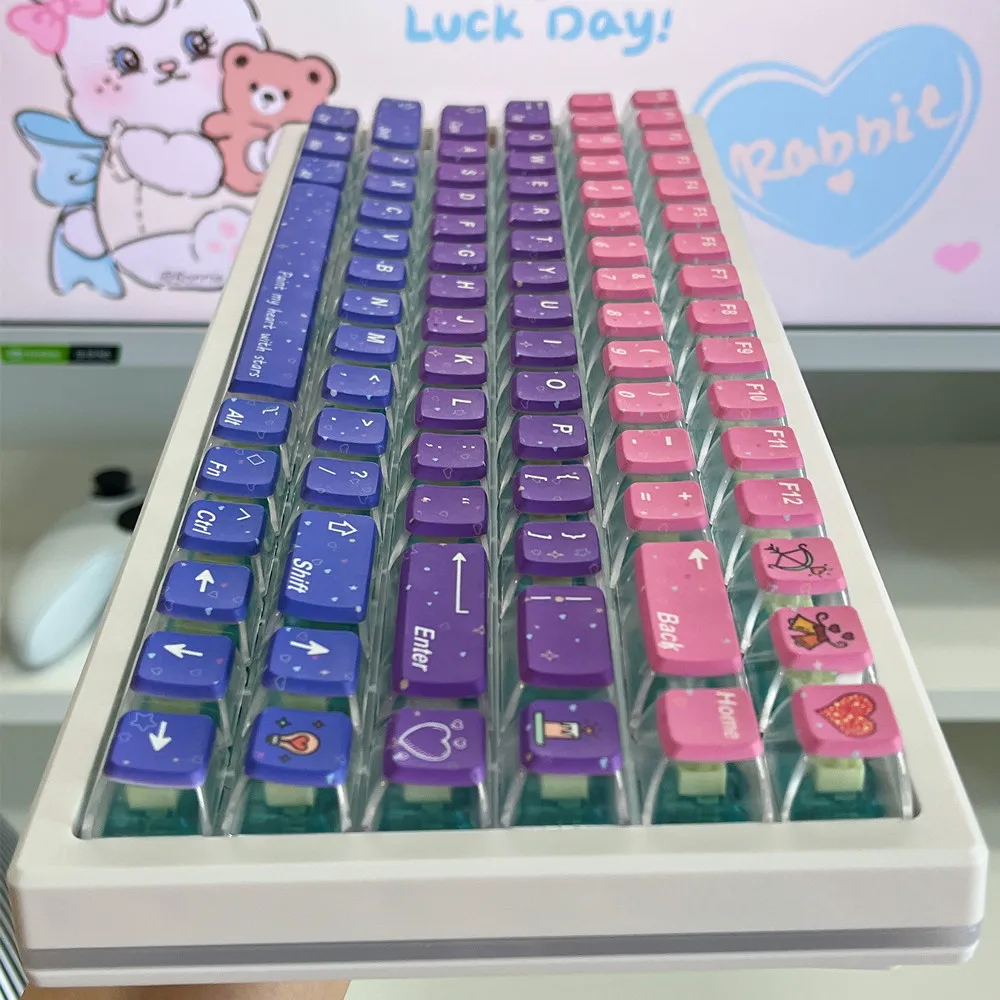 126 Keys Admire Keycap Double Shot RGB Blacklight DYE Subbed ANSI Layout PBT Sets  For Cherry Mx Swicthes Mechanical Keyboard