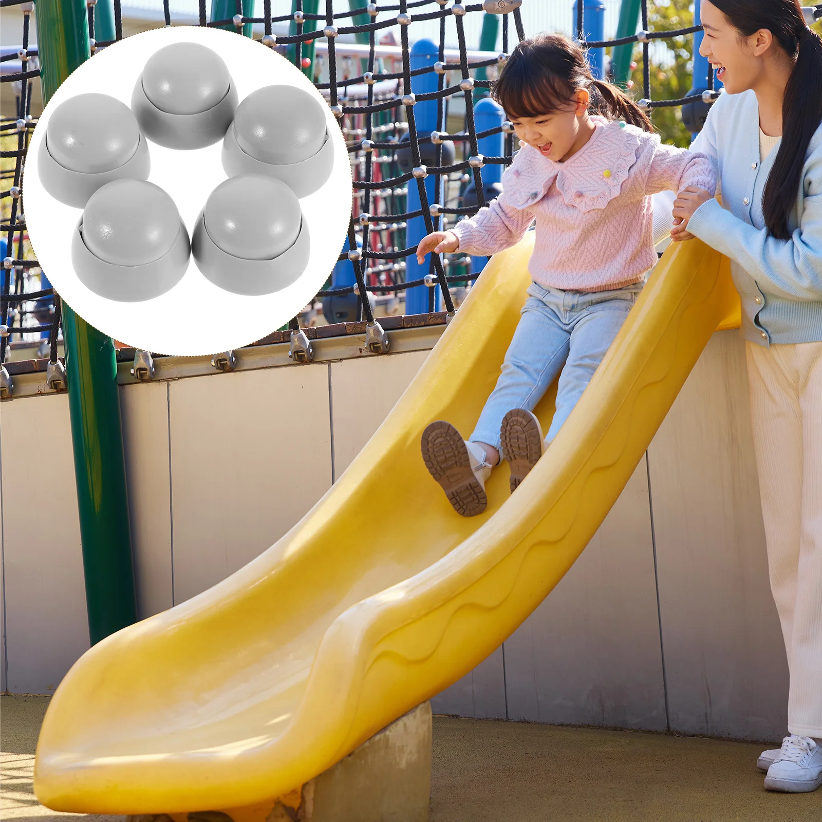 

10 Pcs Children's Playground Nut Covers High Density Plastic Safety Caps Slide Bolt Protectors Weather Resistant