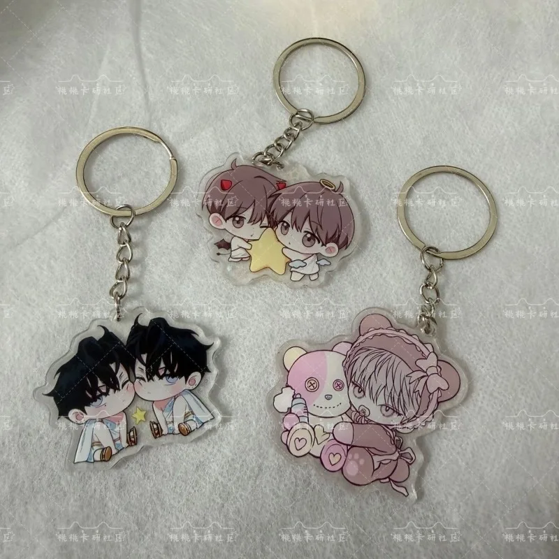 FlashLight Acrylic Keychain Aaron Hunter Yujin Hart Dog‑Head Constellation Theme Hanging Desk Mini Decor Phone Strap Attachment