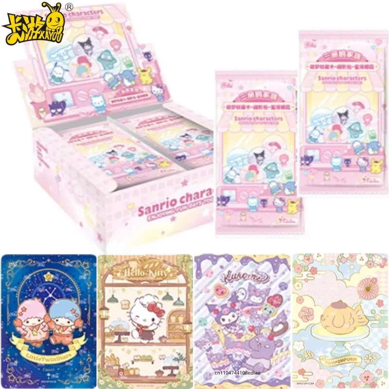 Kayou Sanrio Characters Collectible Cards Booster Box -Official Hello Kitty Kuromi My Melody Cinnamoroll Trading Cards with Rare