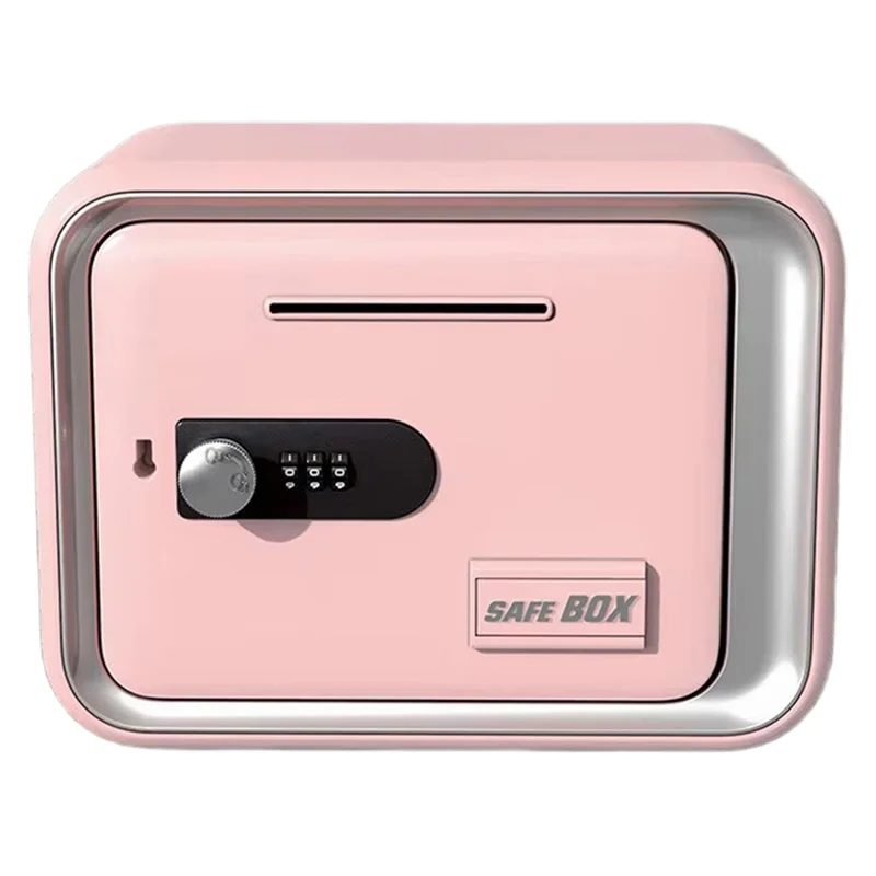 PZHI-Household Small Coin Piggy Bank Password Lock Safe, Children' S Adult Gift, Deposit And Withdraw Machine Money Box Pink
