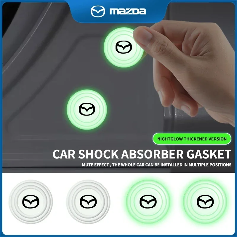 4 шт., звукоизоляционная накладка на багажник автомобиля, светящийся амортизатор для Mazda 6 3 CX5 5 2 323 CX7 Demio Atenza Axela MX30 CX30 CX3