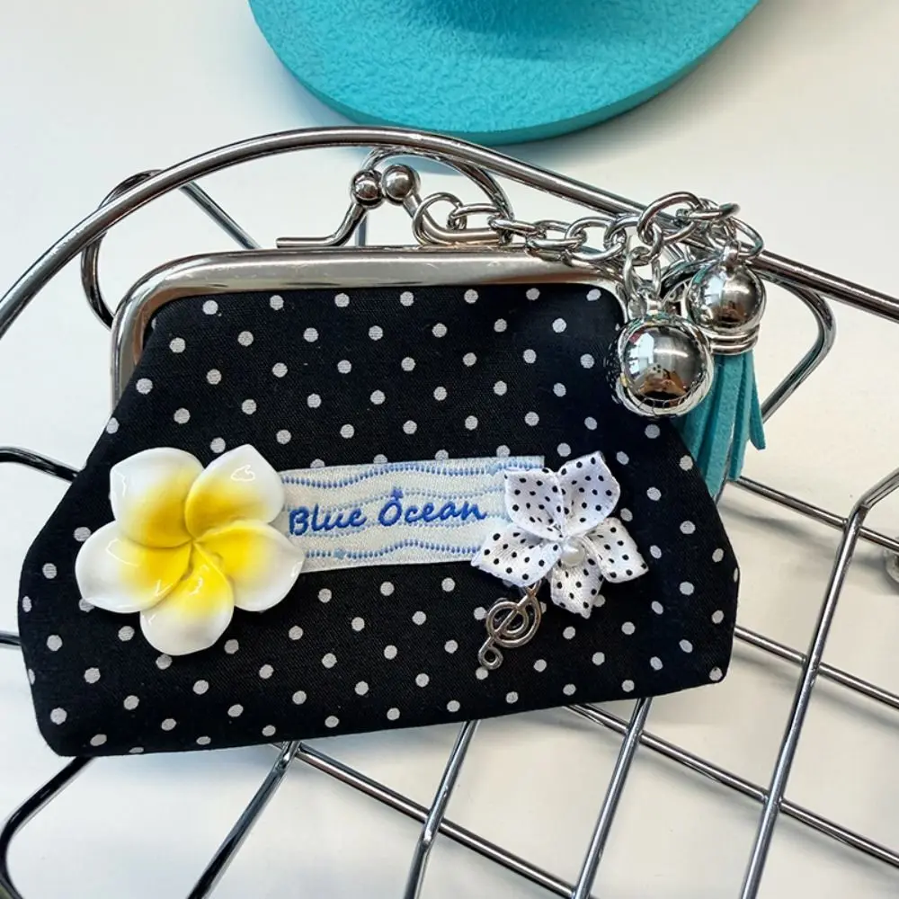 High Quality Vintage Coin Bag Keychain Canvas Y2K Coin Purse Multi functional Accessory Handbag Decoration