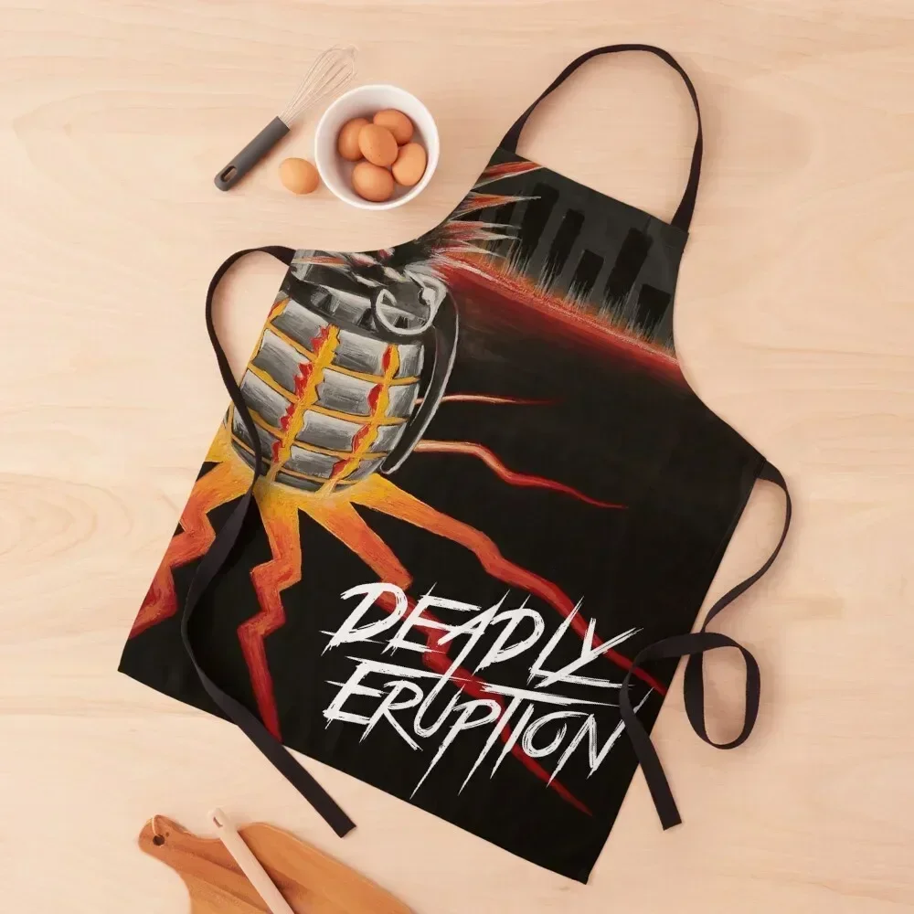 

Deadly Eruption Apron Men'ss Professional Barber Chef Accessories Kitchen For Women Apron