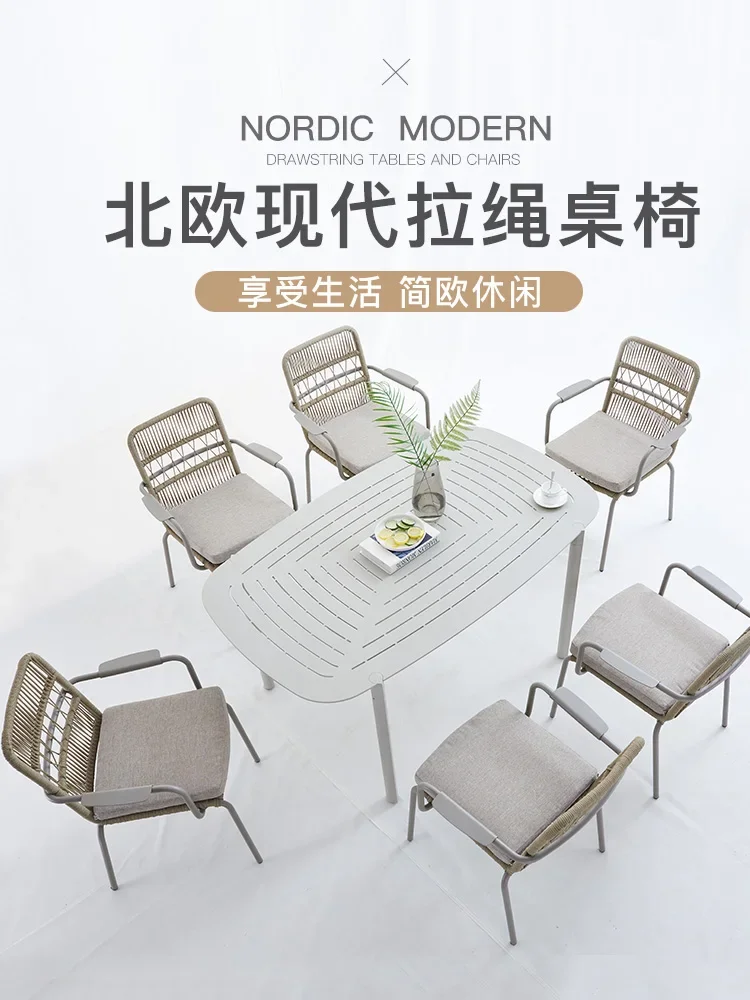 

Outdoor Nordic patio three-to-five piece combination outdoor garden terrace balcony lounge chairs