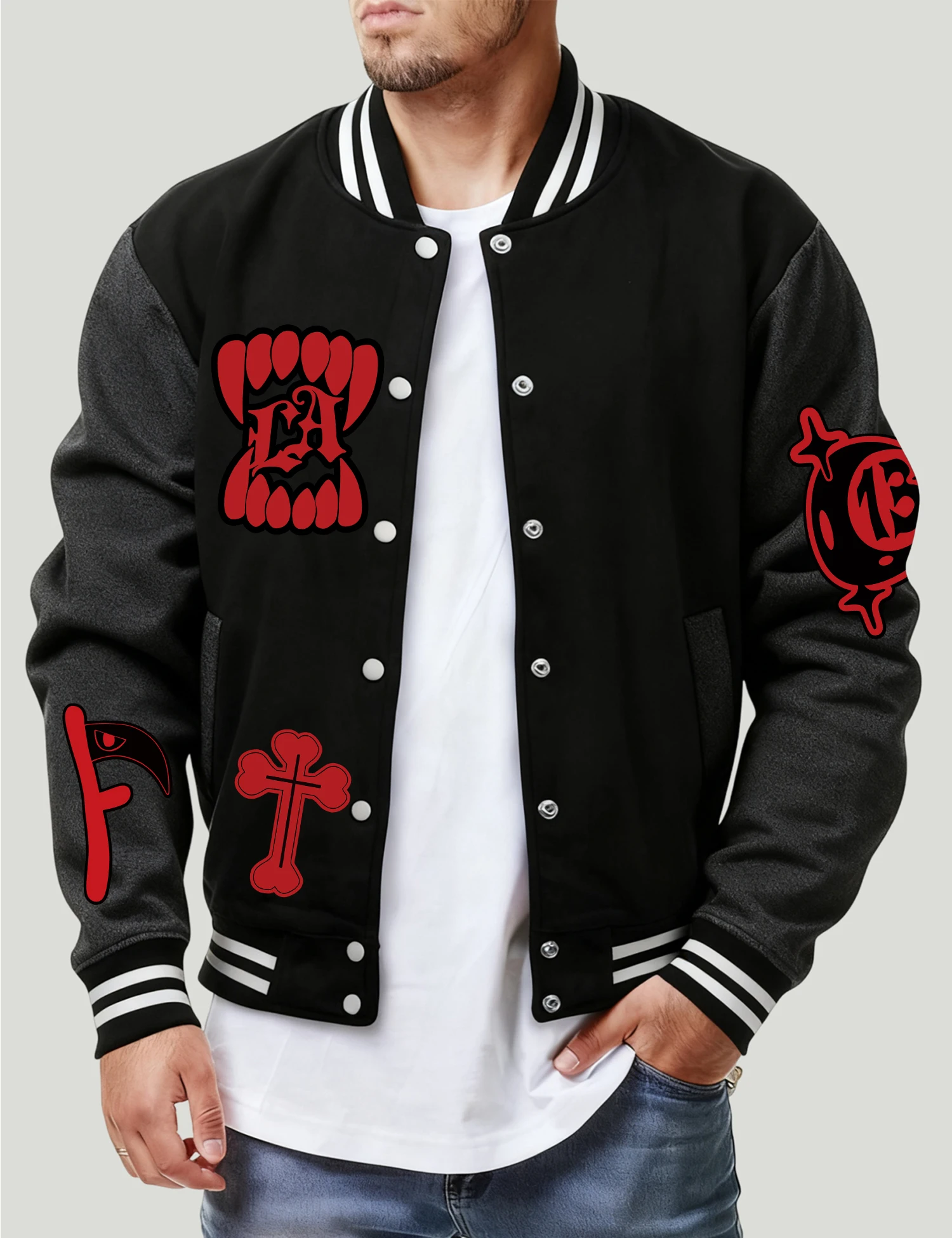 미국 그로잉 마우스 및 13 패턴 남성 야구 유니폼 개성 있는 새로운 스트리트웨어 포켓 플리스 의류 유니섹스 레트로 저지