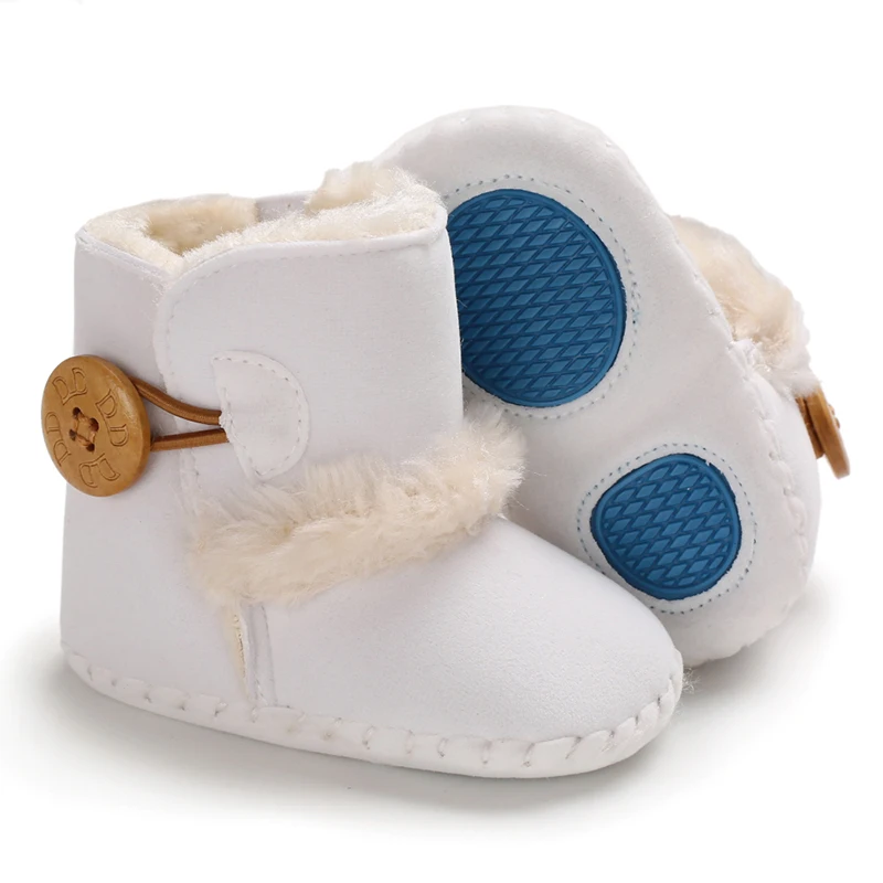 Nuovo inverno bambino peluche addensato suola in gomma calda antiscivolo stivali da neve per neonati Indoor e Outdoor primo passo scarpe da passeggio