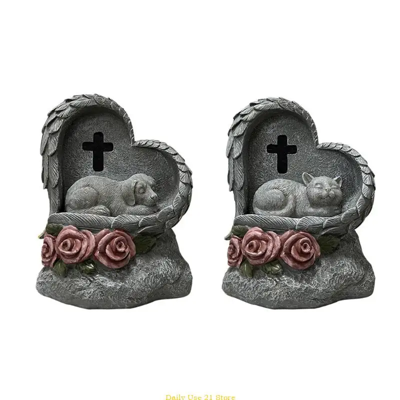 Pet Tombstones Ornaments Pet Remembrances Sculpture Outdoor Pet Memorials for Remember Pet Lost