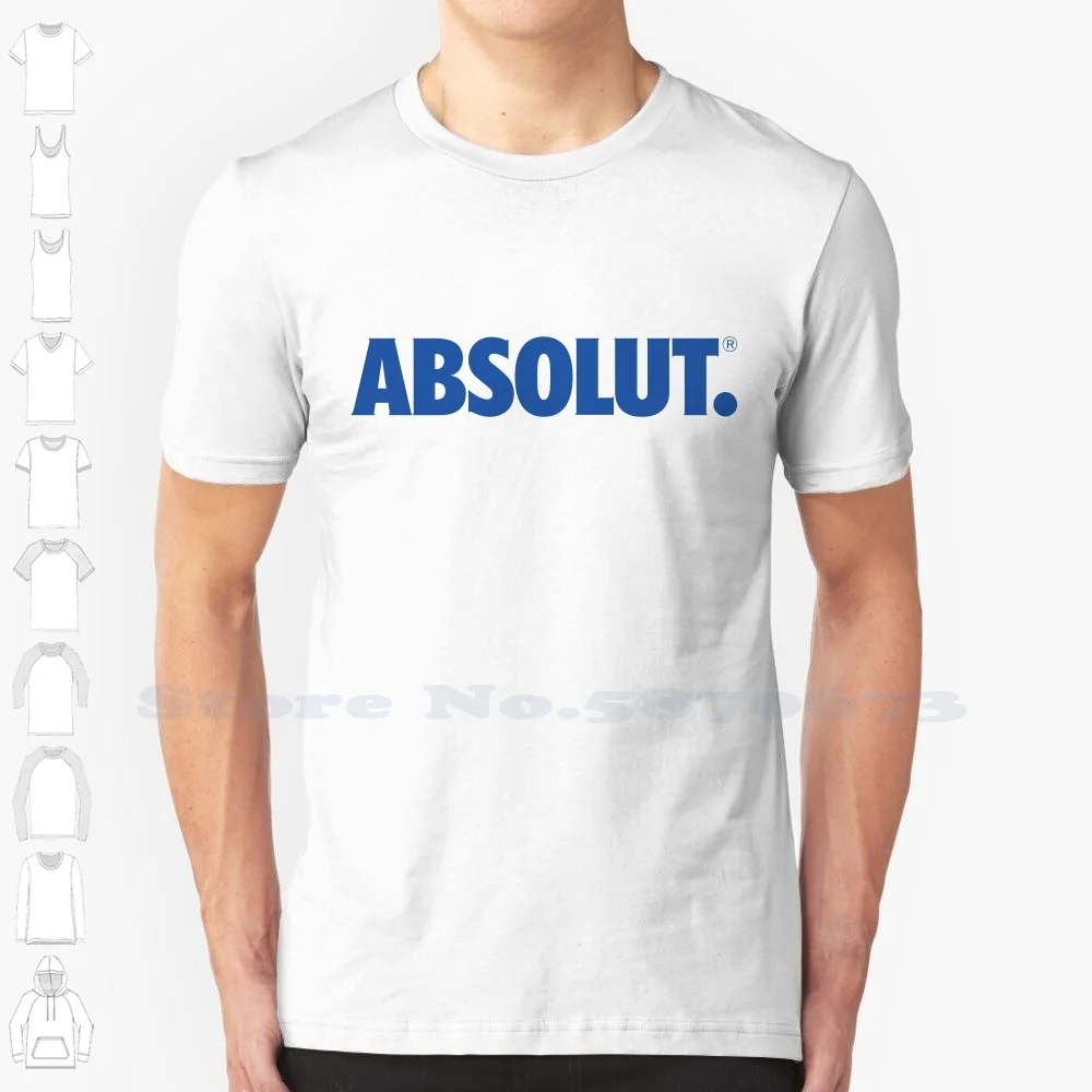 Absolut Logo Casual Streetwear Print Logo T-shirt Graphic 100% Cotton Tee