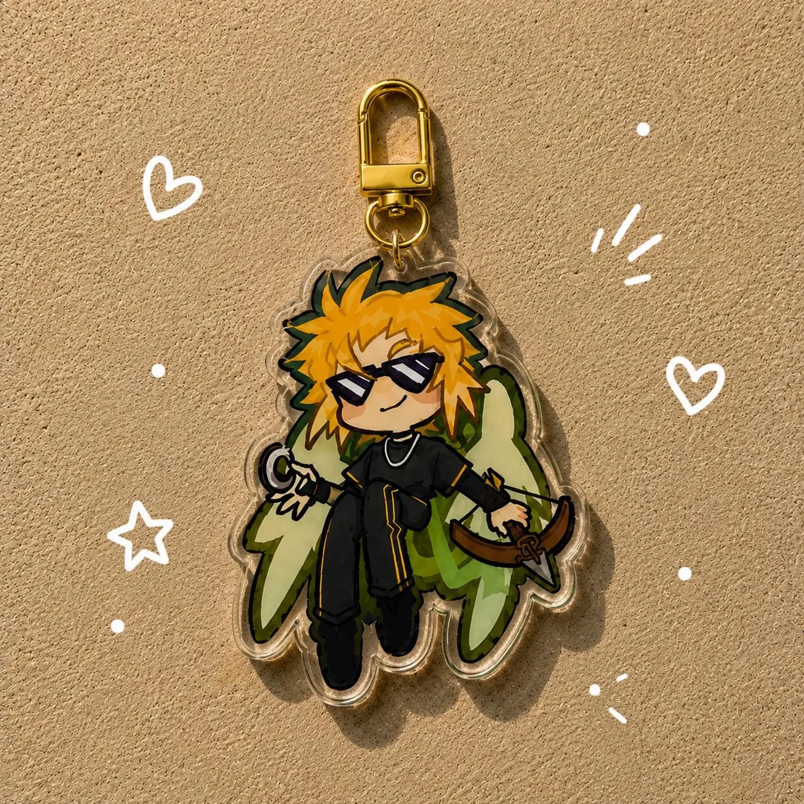 UN stable Universe Quartet Acrylic Keychain - Parrot X2 FlameFrag SpokeIsHere ClownPierce Wemmbu Lomedy Spepticle SMP Gamer Gift
