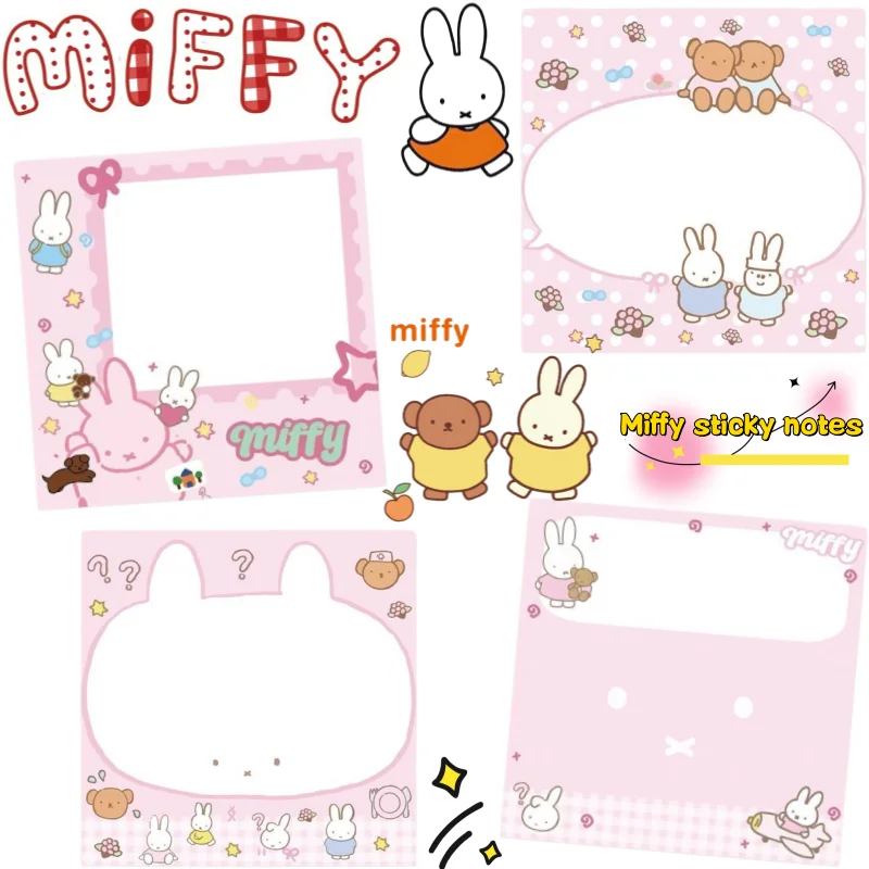 

Блокнот Miffy Boris на 50 листов: креативный, высококачественный, с мультяшным принтом, простой, милый, ультратолстый, портативный, нелипкий, в виде книги