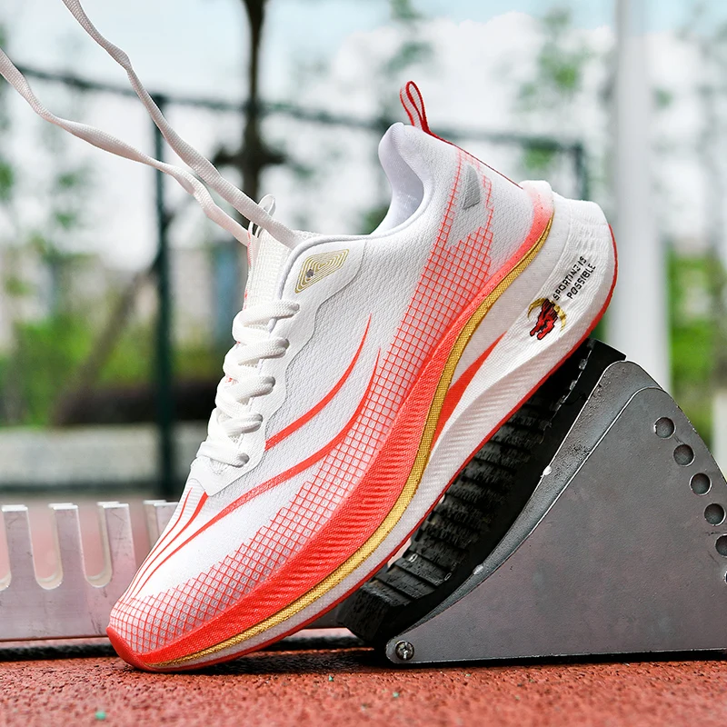 

Men women casual sneakers four season breathable soft-sole outdoor speed running shoes fashion couples light racing sports shoes