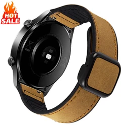 20mm/22mm Magnetic For Garmin Vivoactive 5 3/Forerunner 255 55 165 265 Leather Silicone Strap Bracelet For Garmin Venu 2 3 Band