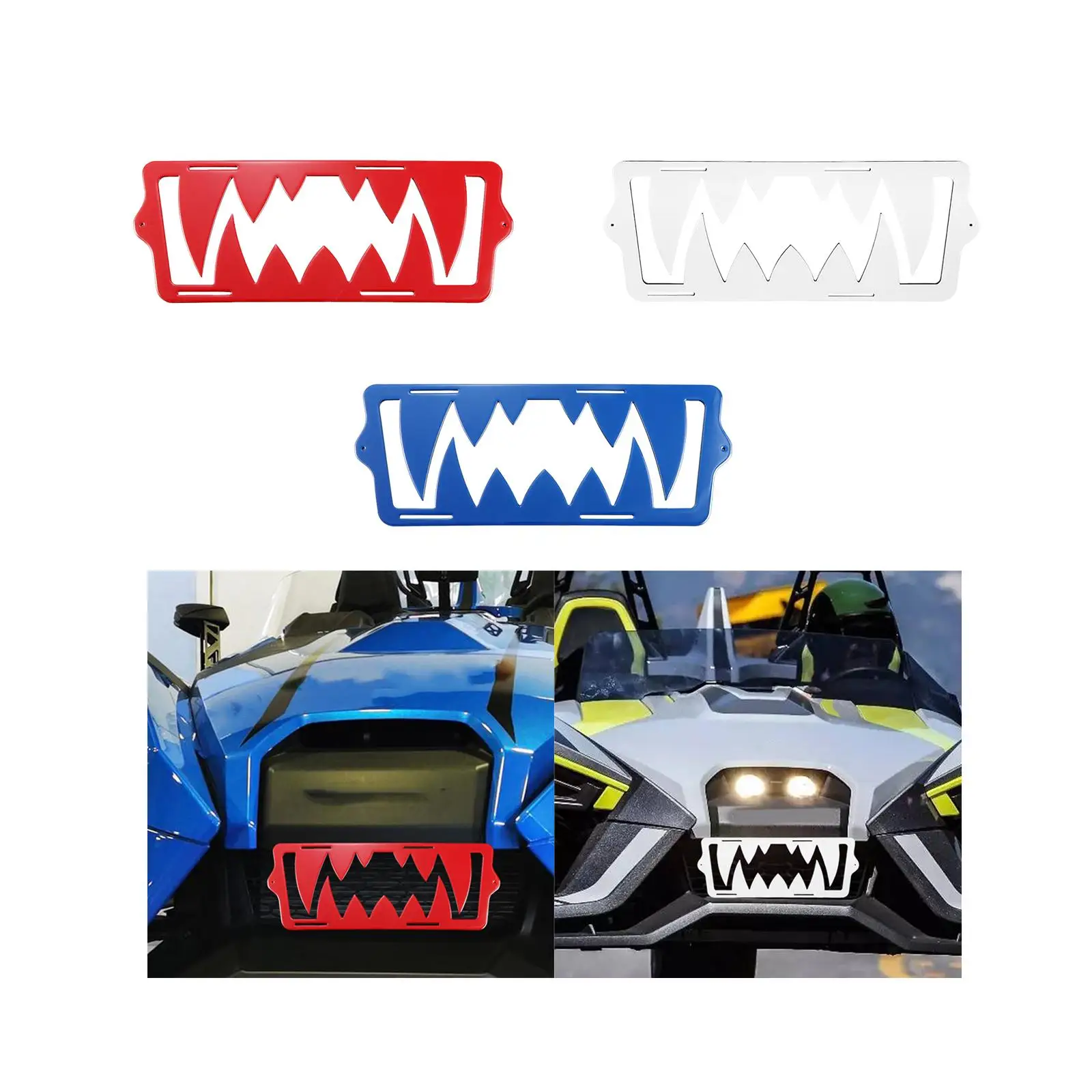 

Front Center Grille Replacement Accessory Easy Install Automotive Exterior Decoration for Polaris Slingshot